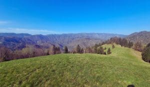 Pogled proti Trnovski planoti in Golkom